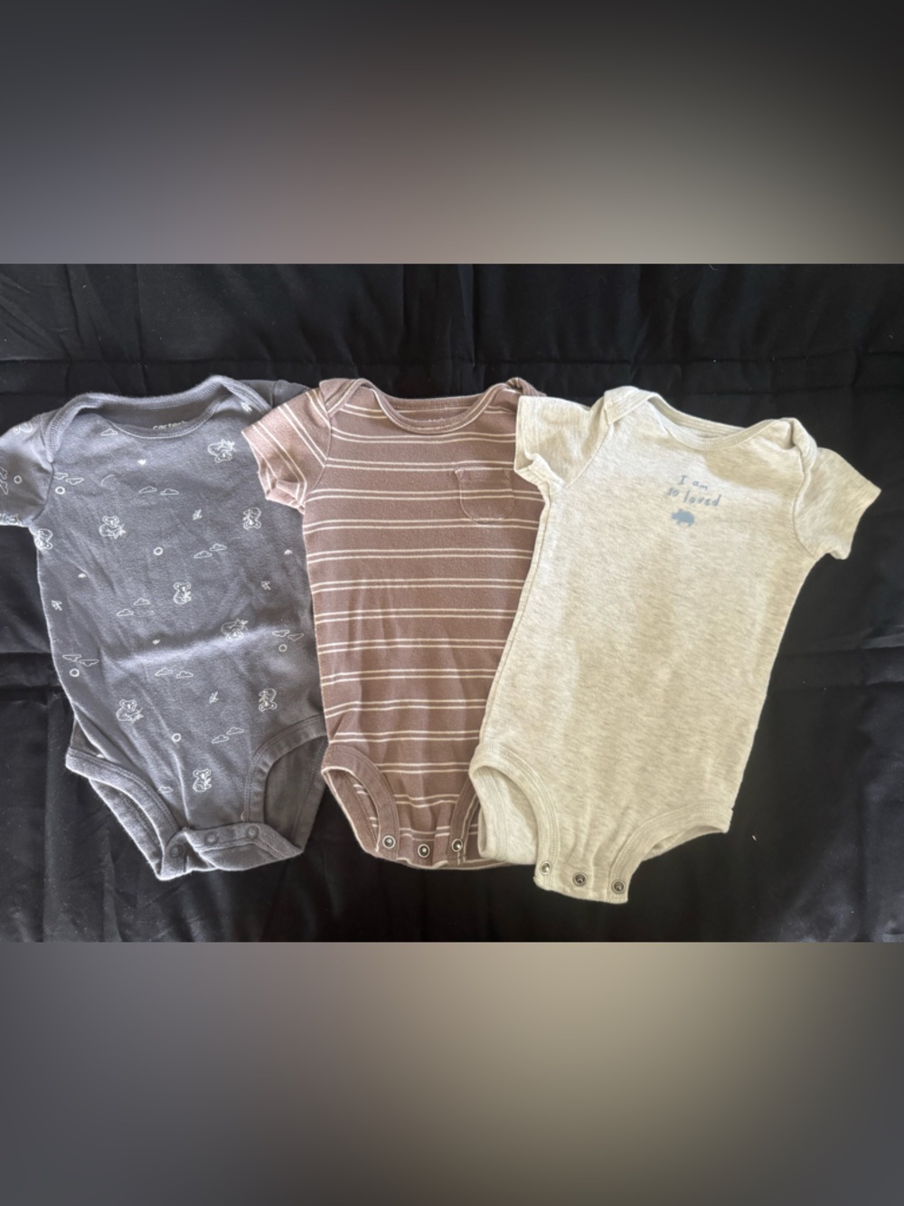 Carter's Neutral Tone 3-Pack Onesies - Gray, Brown, Cream